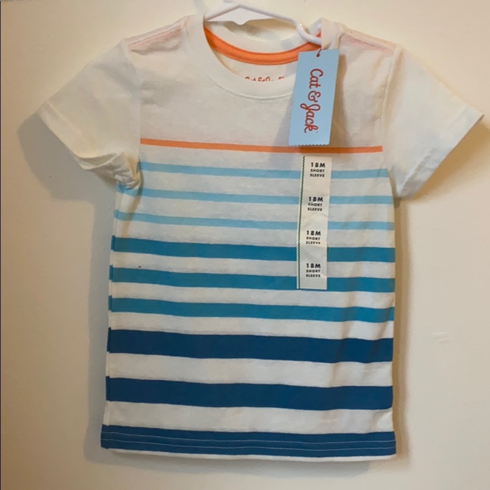 ⭐️ NWT Kids Cat & Jack Striped Tee - Sz 18 Months - Picture 2 of 7